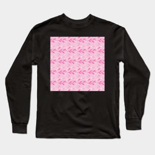 Retro Pink Blooms Long Sleeve T-Shirt